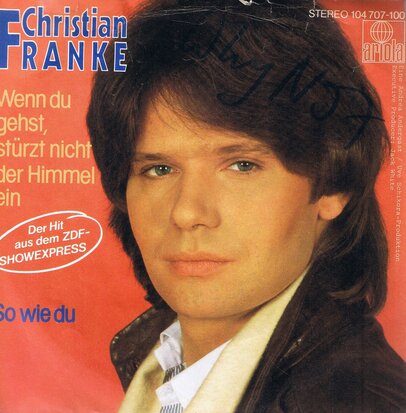 CHRISTIAN FRANKE - WENN DU GEHST, STÜRZT NICHT DER HIMMEL EIN