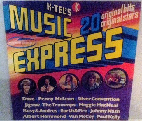 MUSIC EXPRESS  K-TEL'S 20 ORGINAL STARS LP