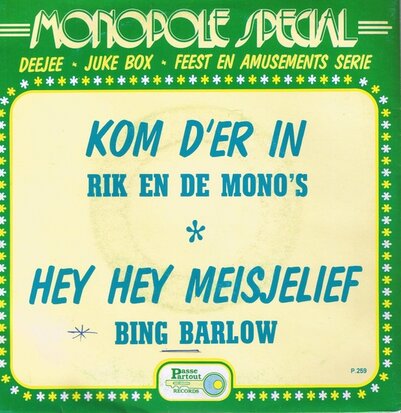 RIK EN DE MONO'S - KOM D'ER IN