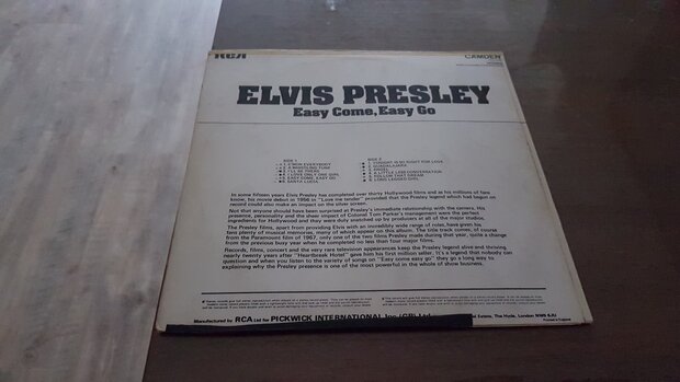 ELVIS PRESLEY EASY COME, EASY GO